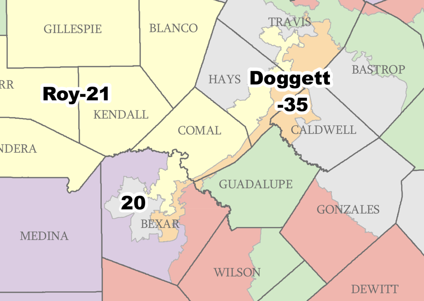 Texas Congressional District Map 2020 9226