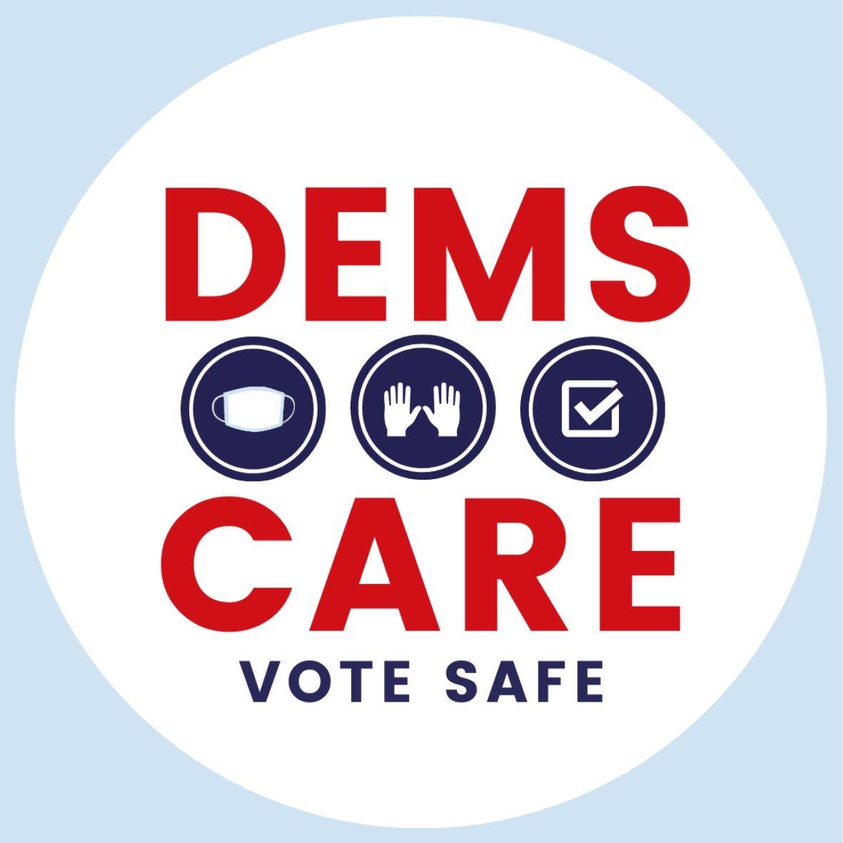Dems Care Vote Safe Logo