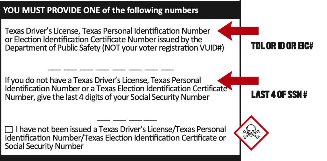 Application Vote by Mail DL info box