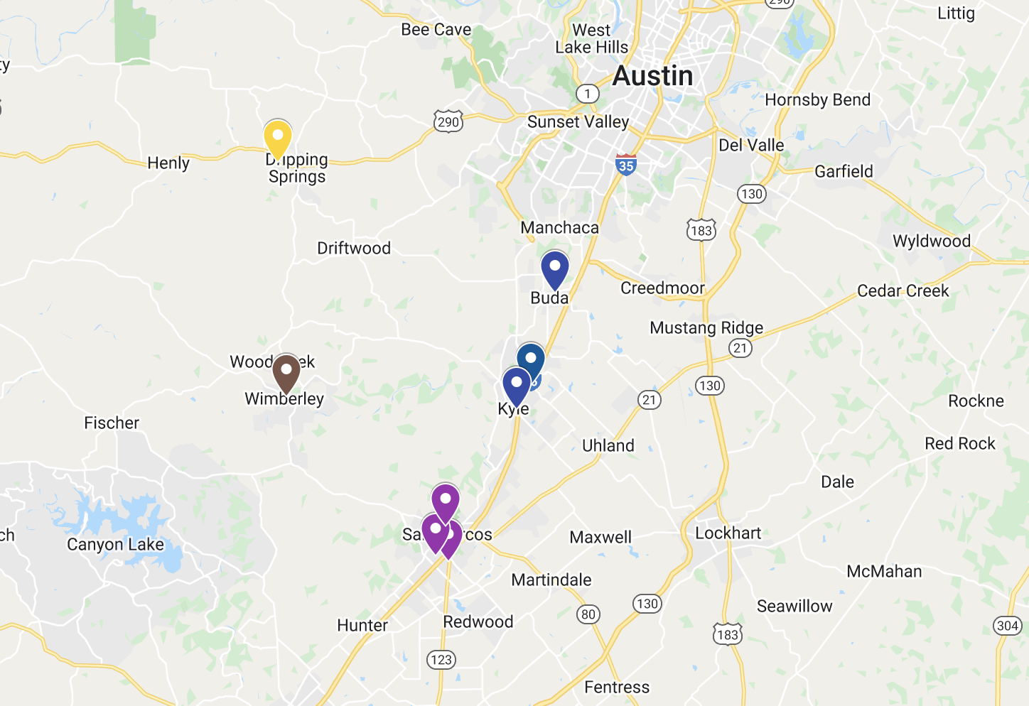 May 2022 Early Voting Location Map